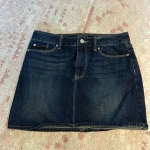 Dark wash mini skirt